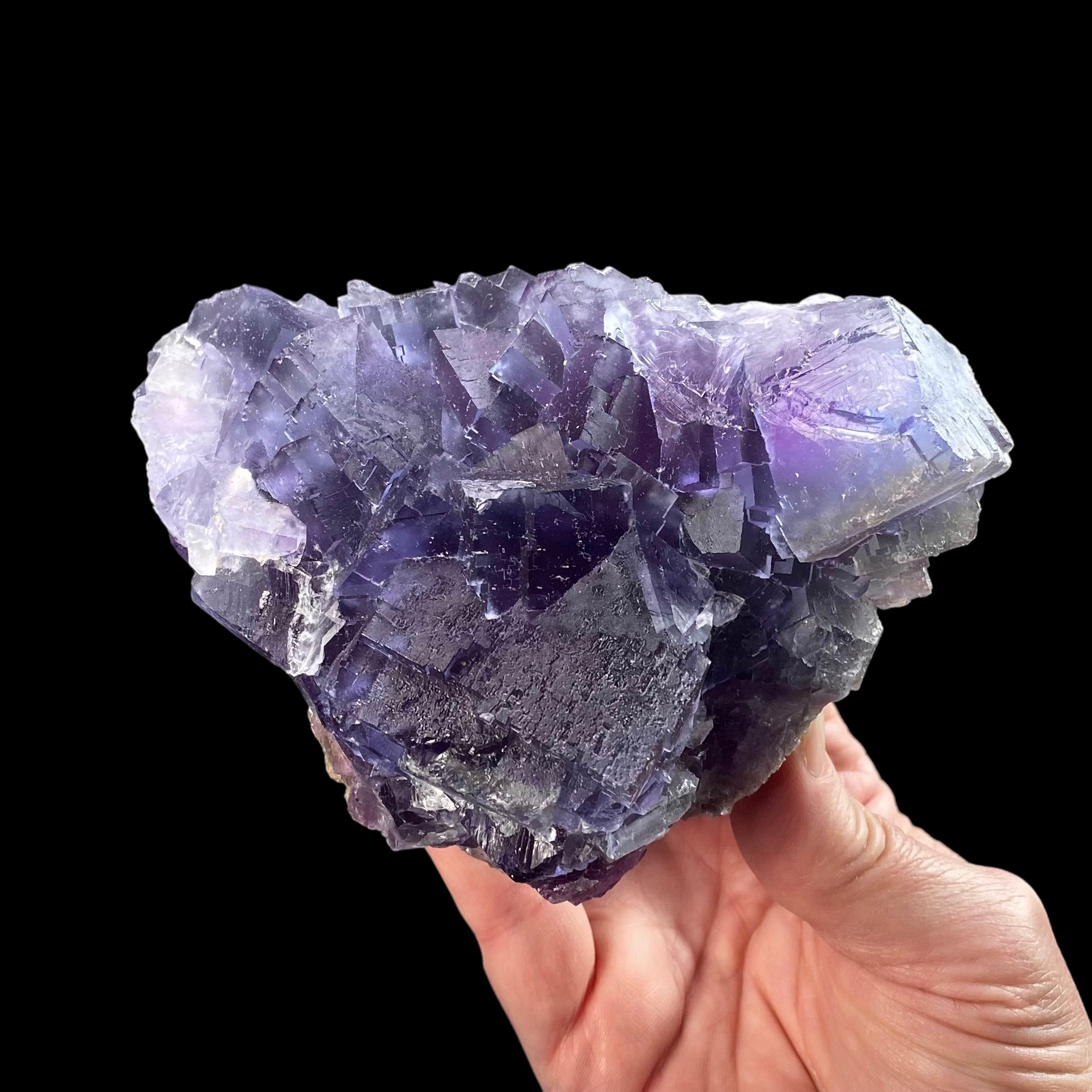 Blue & Purple Fluorite Cube Cluster