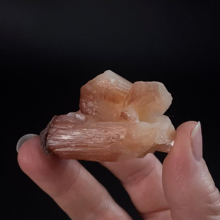 Peach and Red Hematite Stilbite Cluster, Maharashtra, India