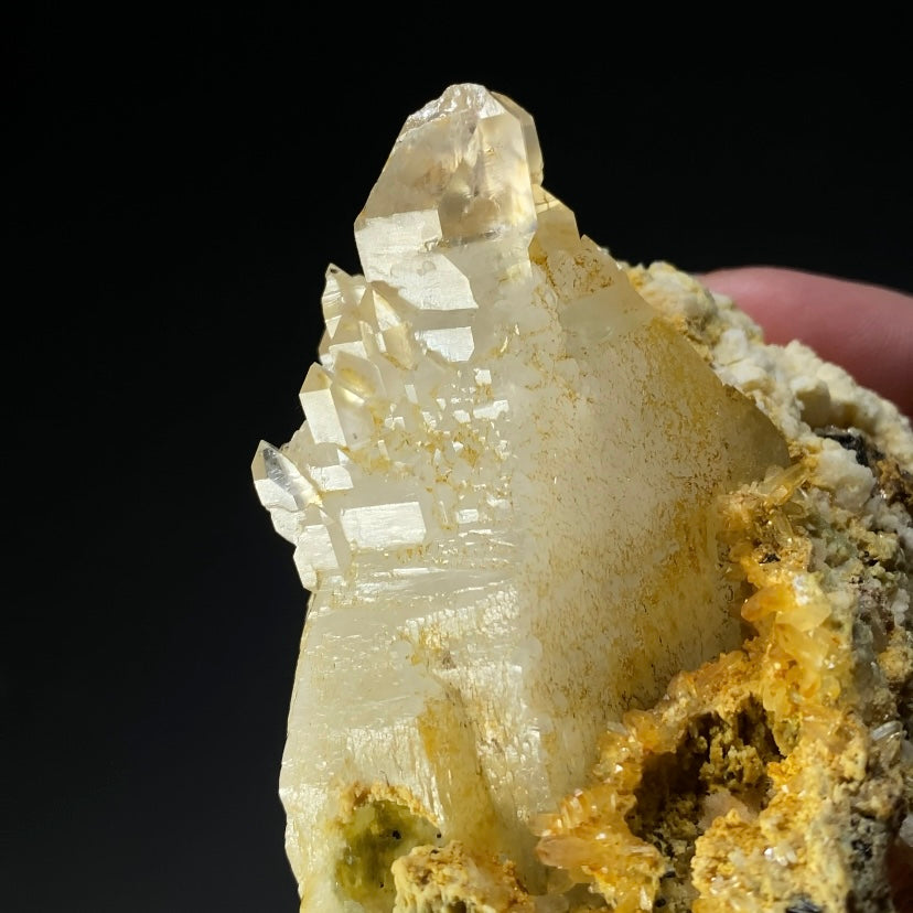 Golden Etched Elestial Quartz Specimen