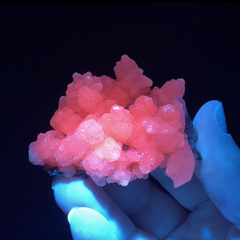 Fluorescent Calcite Specimen with Galena & Sphalerite
