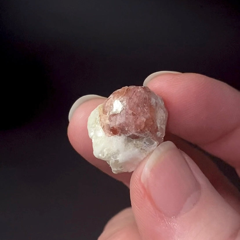 Pink Garnet Crystal with Mica Schist