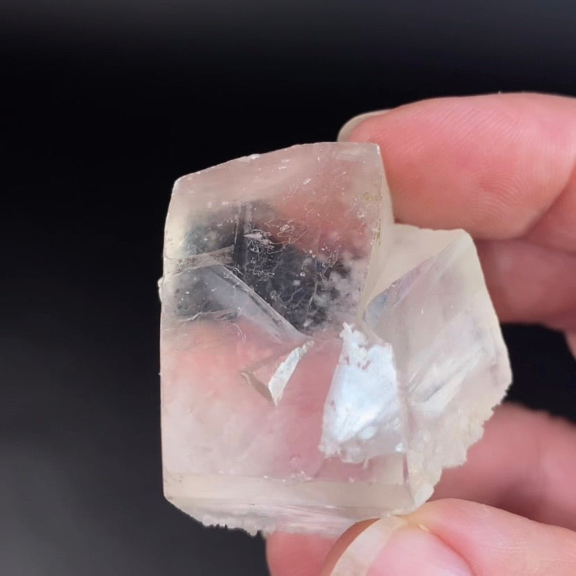 Light Golden Calcite Crystal Cluster with Raised Record Keepers
