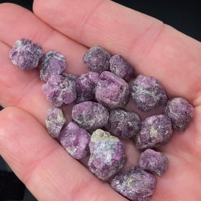 Pink Raw Corundum Ruby Sapphire Crystal 20 Gram Lot from Kashmir, Pakistan