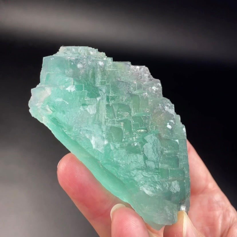Green Cubic Stepped Fluorite Specimen Yaogangxian Mine