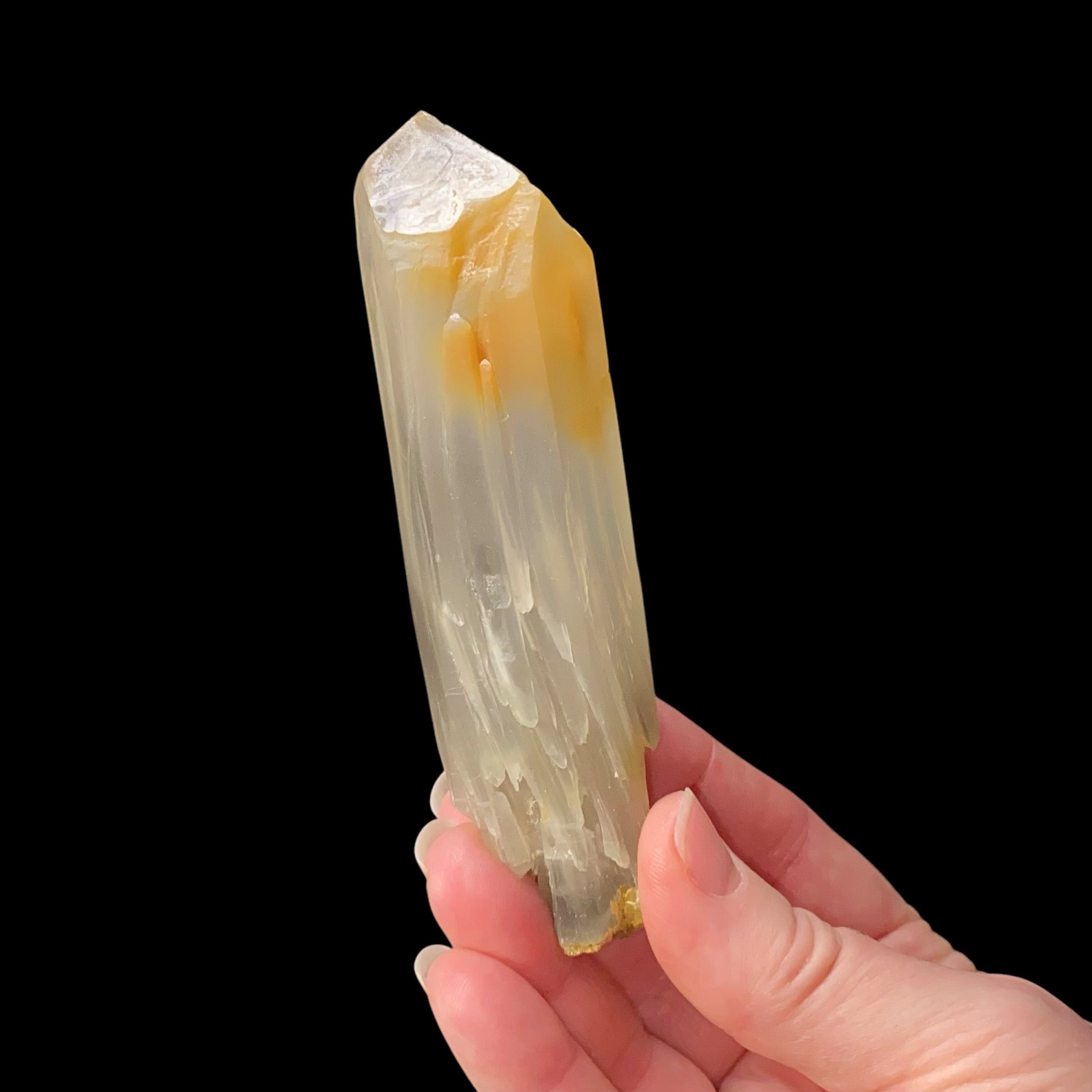 Bone Quartz Crystal with Halloysite Inclusions from Balochistan, Pakistan