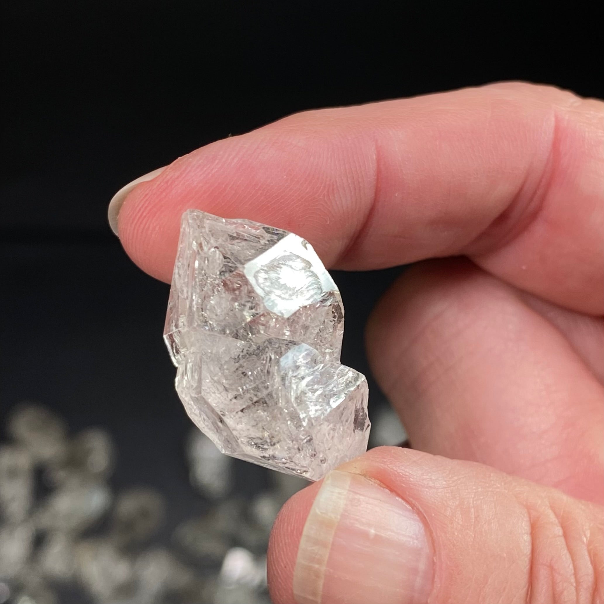 ONE Unique Double Terminated Quartz Crystal with Fluorescent Inclusions