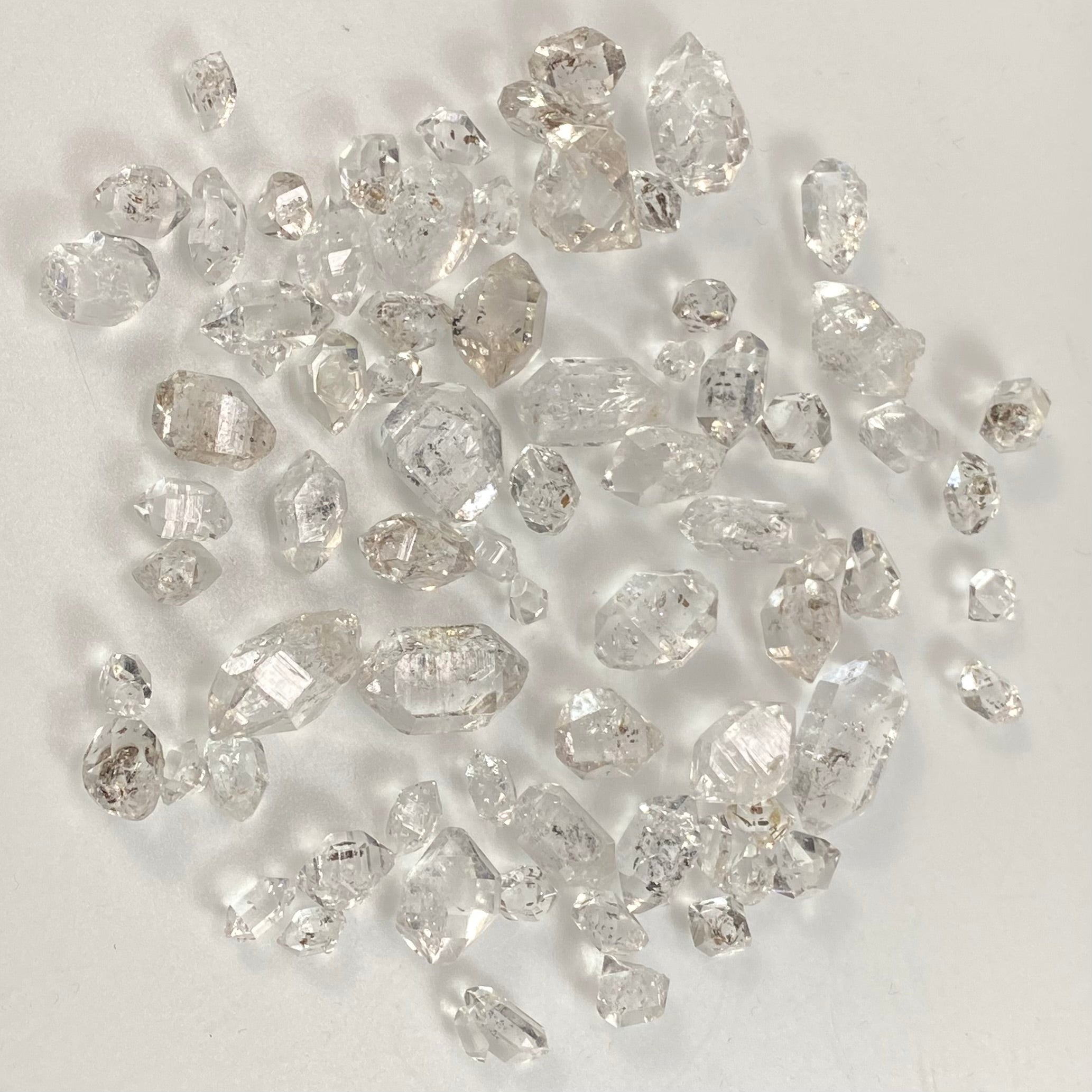 Double Terminated Diamond Style Quartz Pakimer Crystal 20 Gram Lot