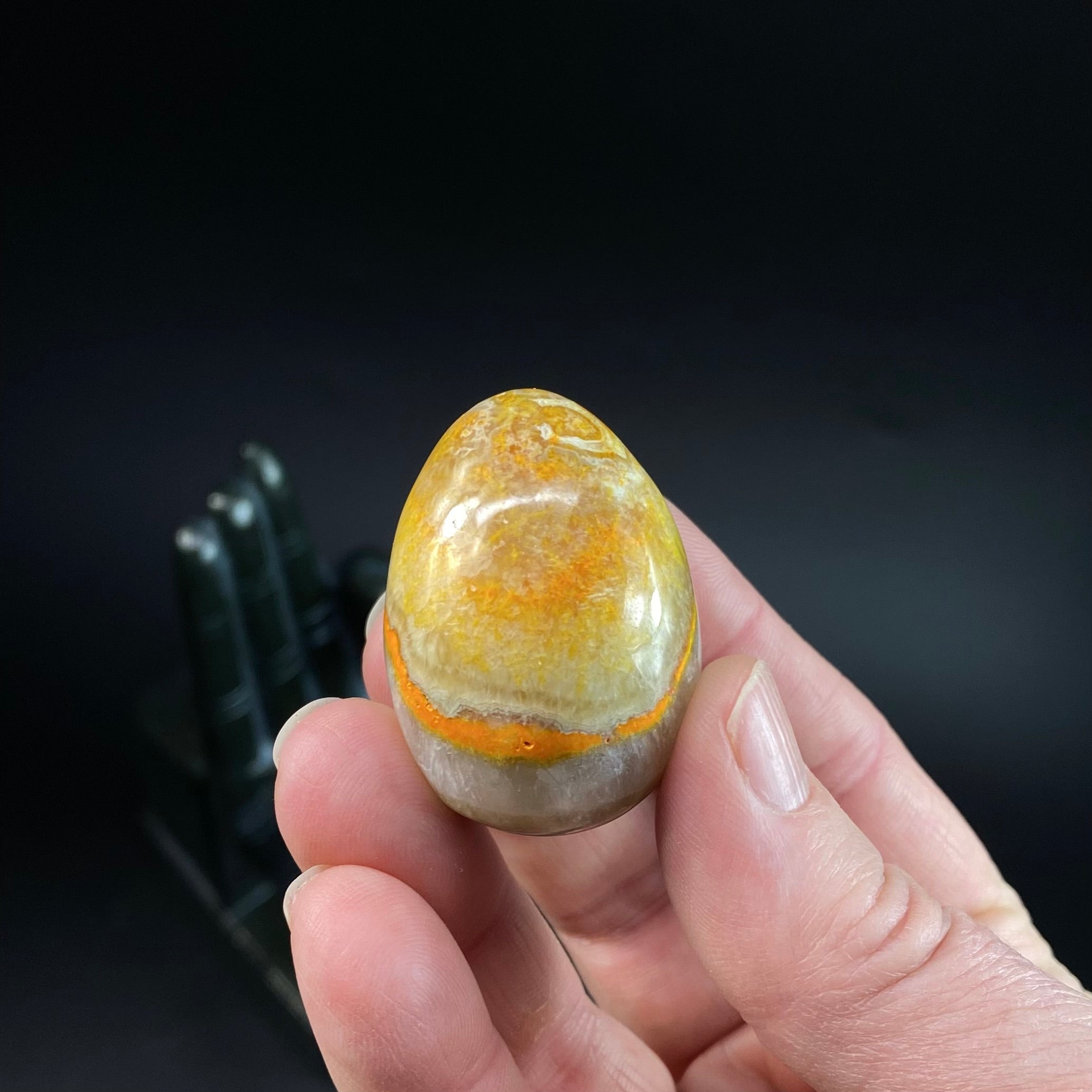Vibrant Yellow Bumblebee Jasper Tumble Stone