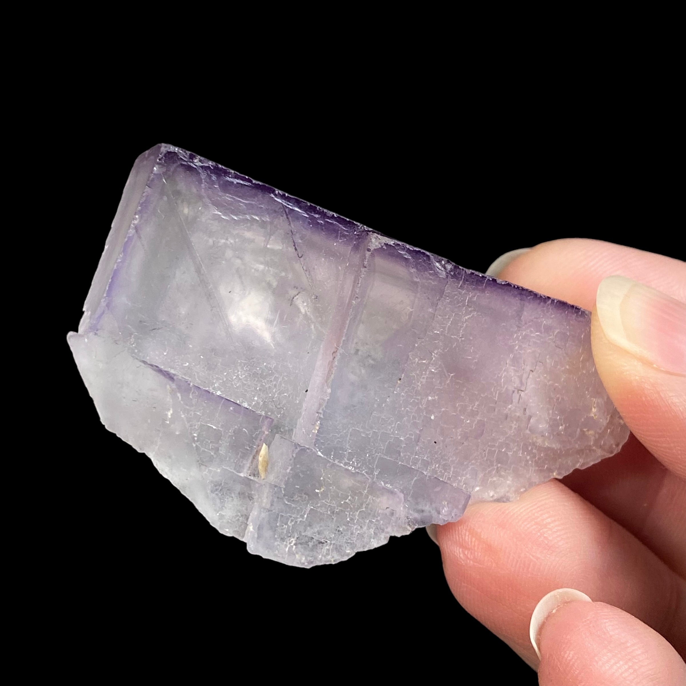 Soft Lavender & Purple Zoned Cubic Fluorite Specimen