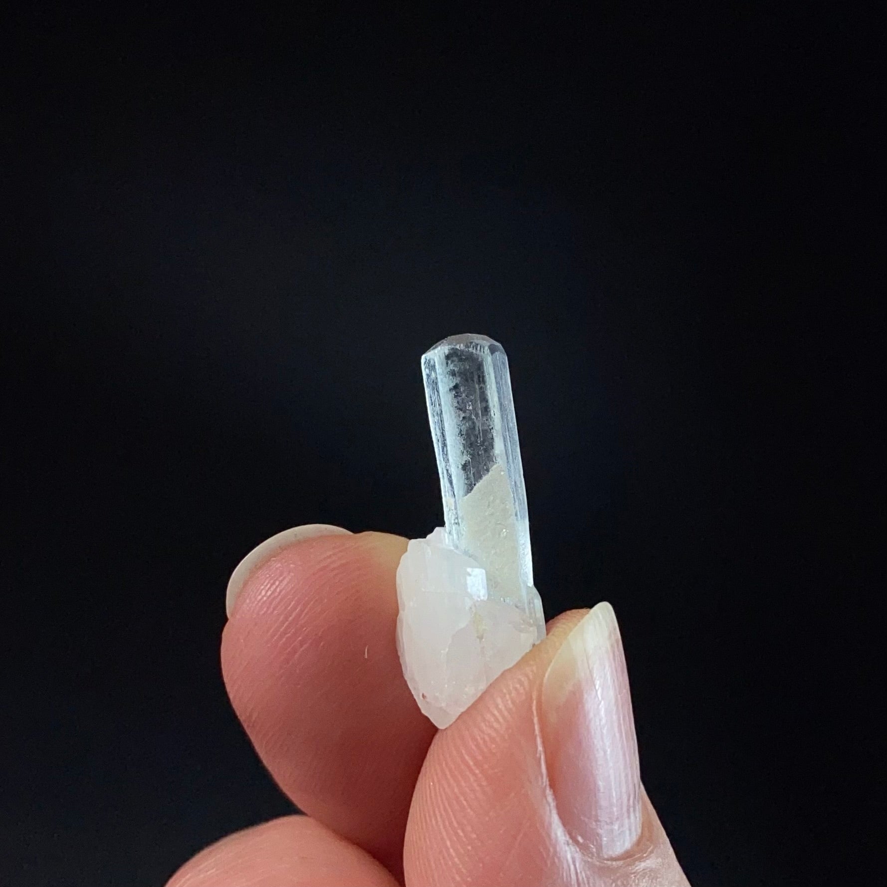 Terminated Aquamarine Crystal with Feldspar Shigar Valley, Pakistan