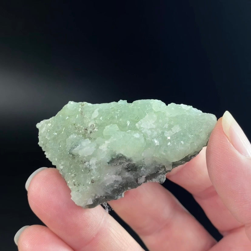 Mint Green Prehnite Cluster