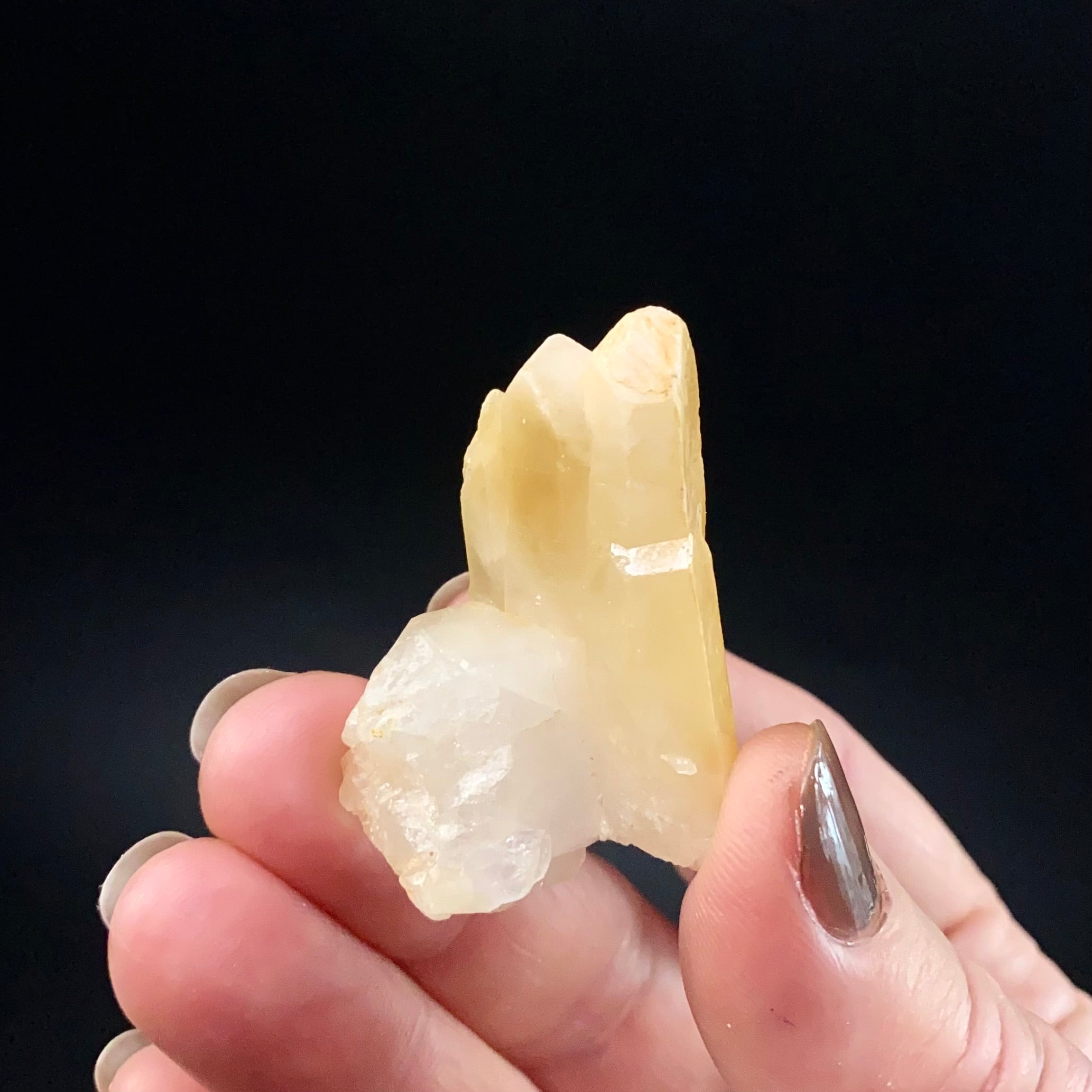 Bone Quartz Crystal Cluster with Halloysite Inclusions from Balochistan, Pakistan