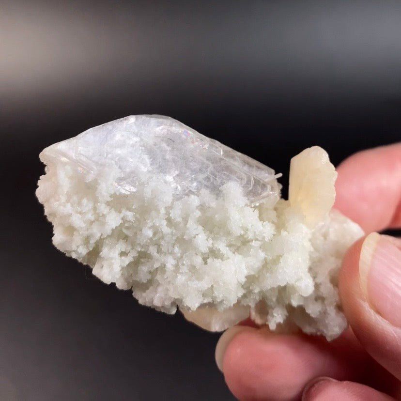 Heulandite Crystal with Stilbite & Chalcedony, Jalgaon, Maharashtra, India