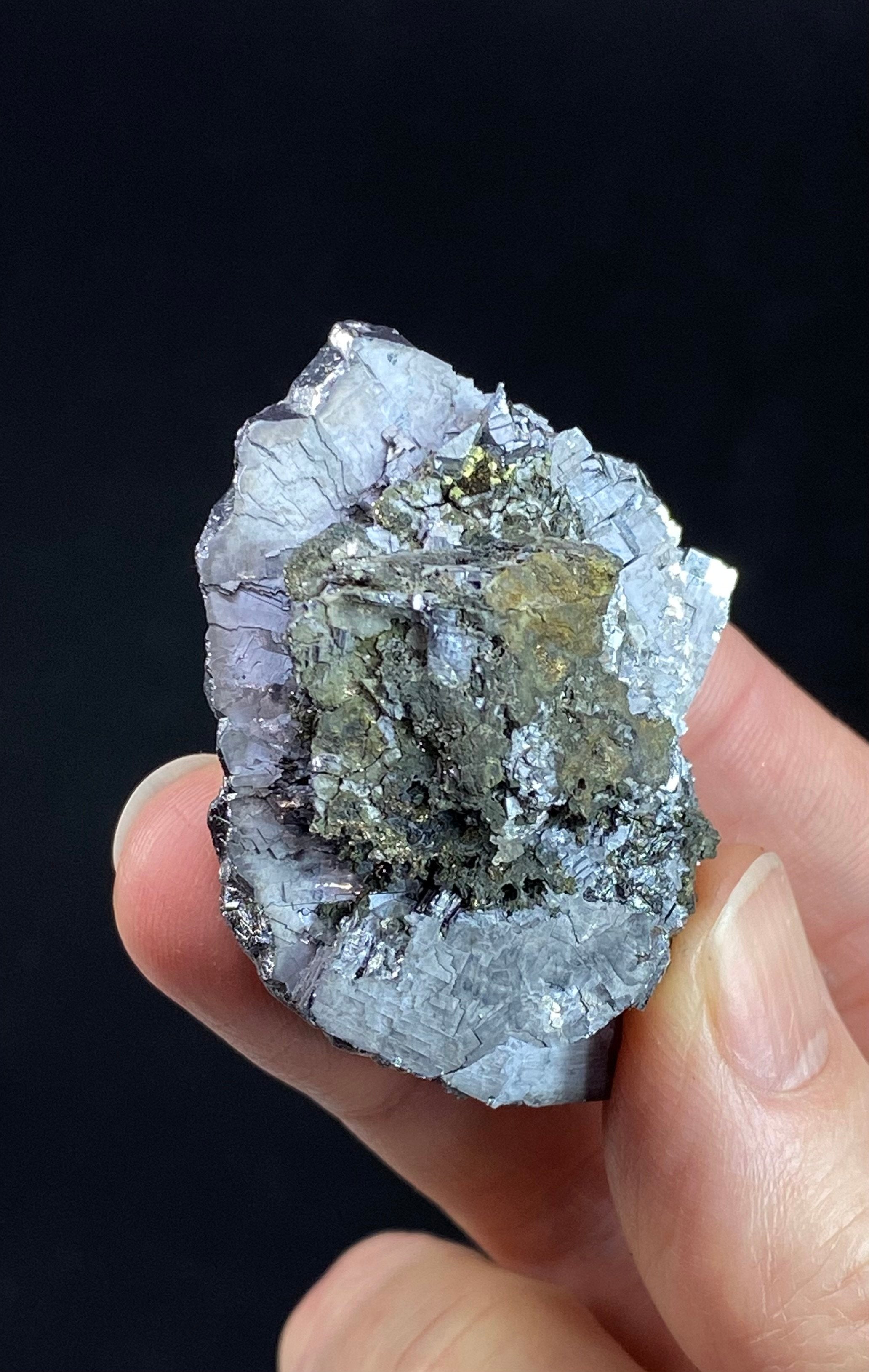 Rare 3/4 Star-Shaped Galena Crystal Cluster with Pyrite After Pyrrhotite Core from Trepca Mines, Kosovo
