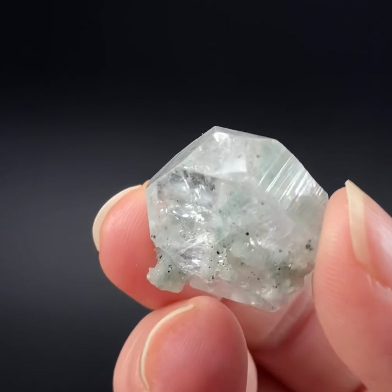 Tabular Apophyllite with Pastel Green-Blue Celadonite Inclusions — Nashik, India