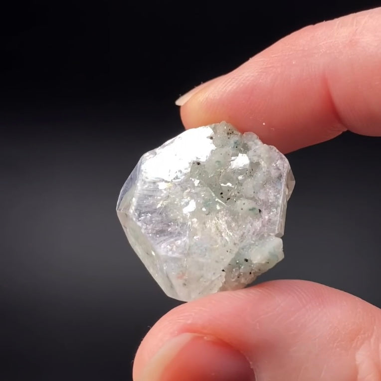 Tabular Apophyllite with Pastel Green-Blue Celadonite Inclusions — Nashik, India