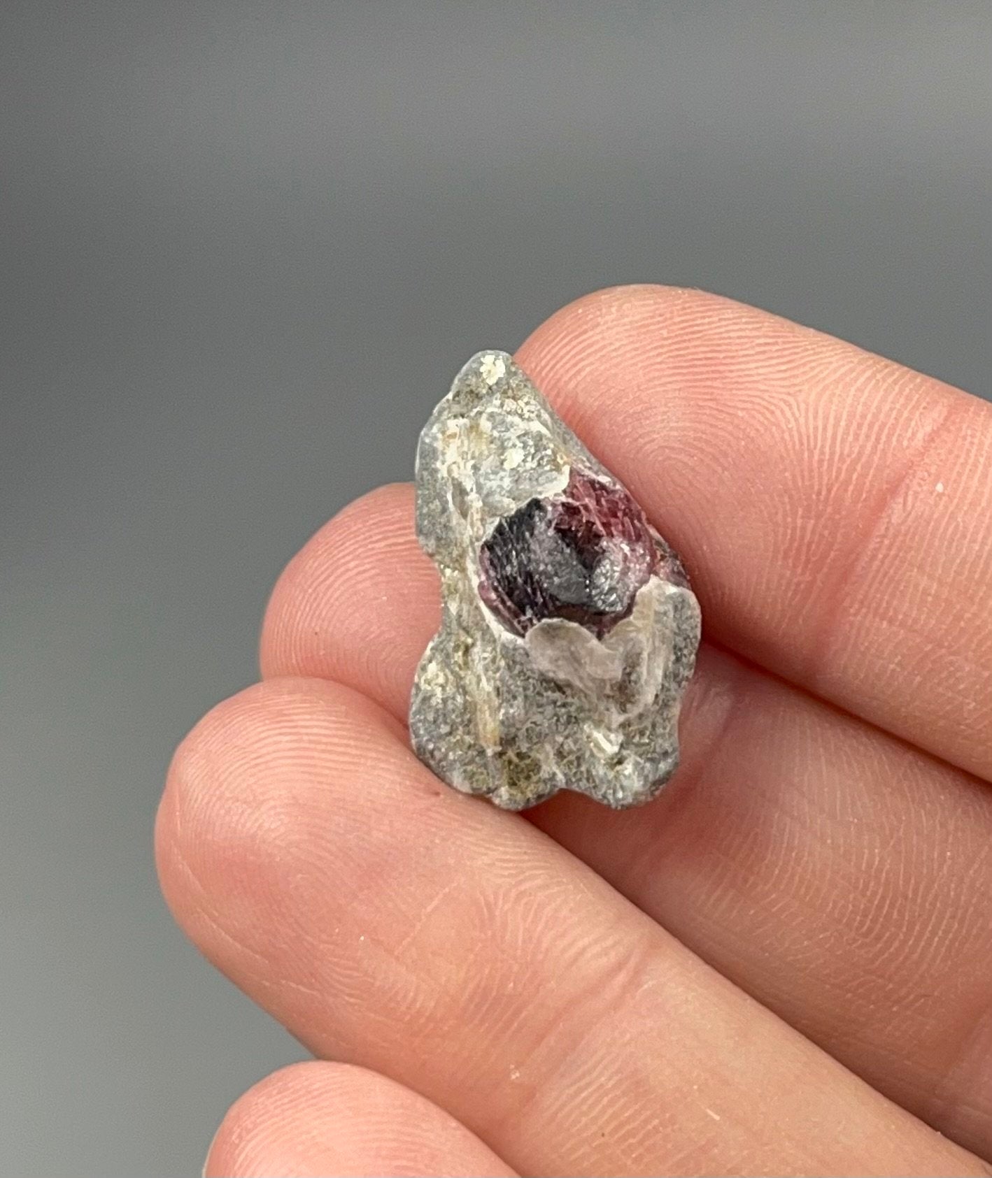 ONE (1) Red Garnet Crystal on Mica Schist Specimen