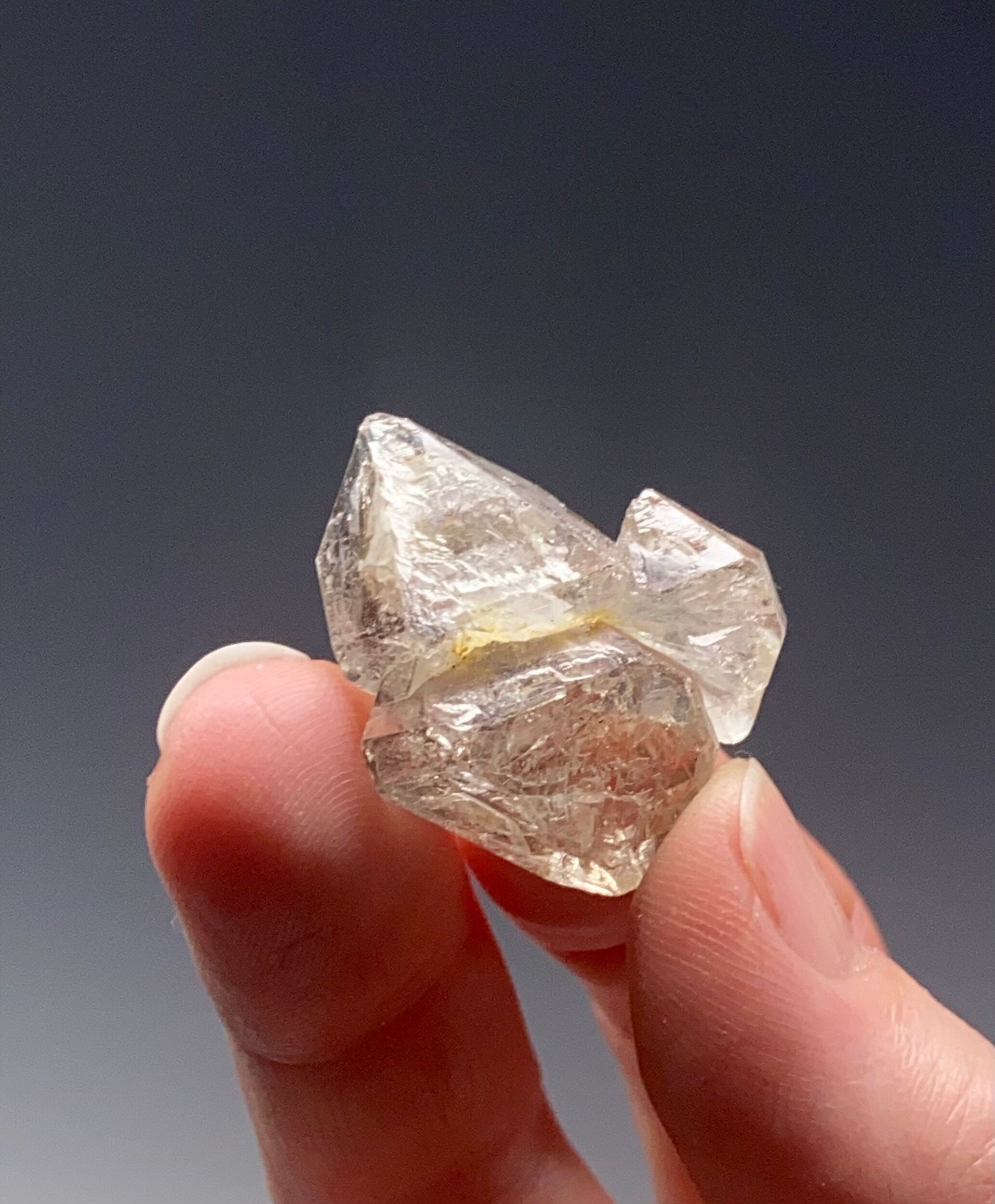 ONE (1) Double Terminated, "Diamond" Quartz Crystal