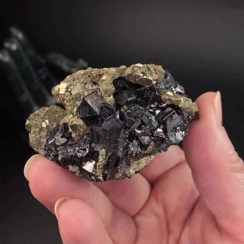 Sphalerite and Pyrite After Pyrrhotite from Trepca Mine Complex, Kosovo - Natural Mineral Specimens