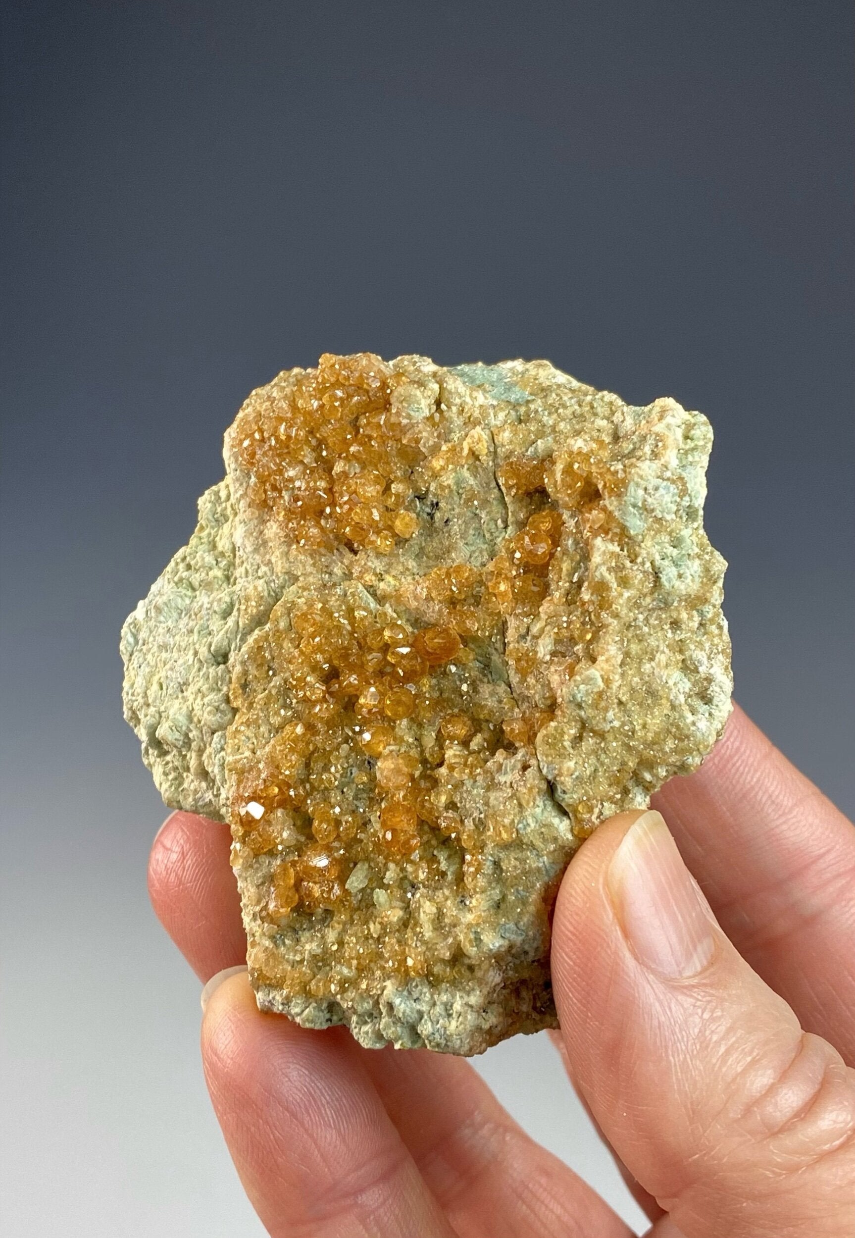 Orange Garnet Cluster on Matrix from Pakistan