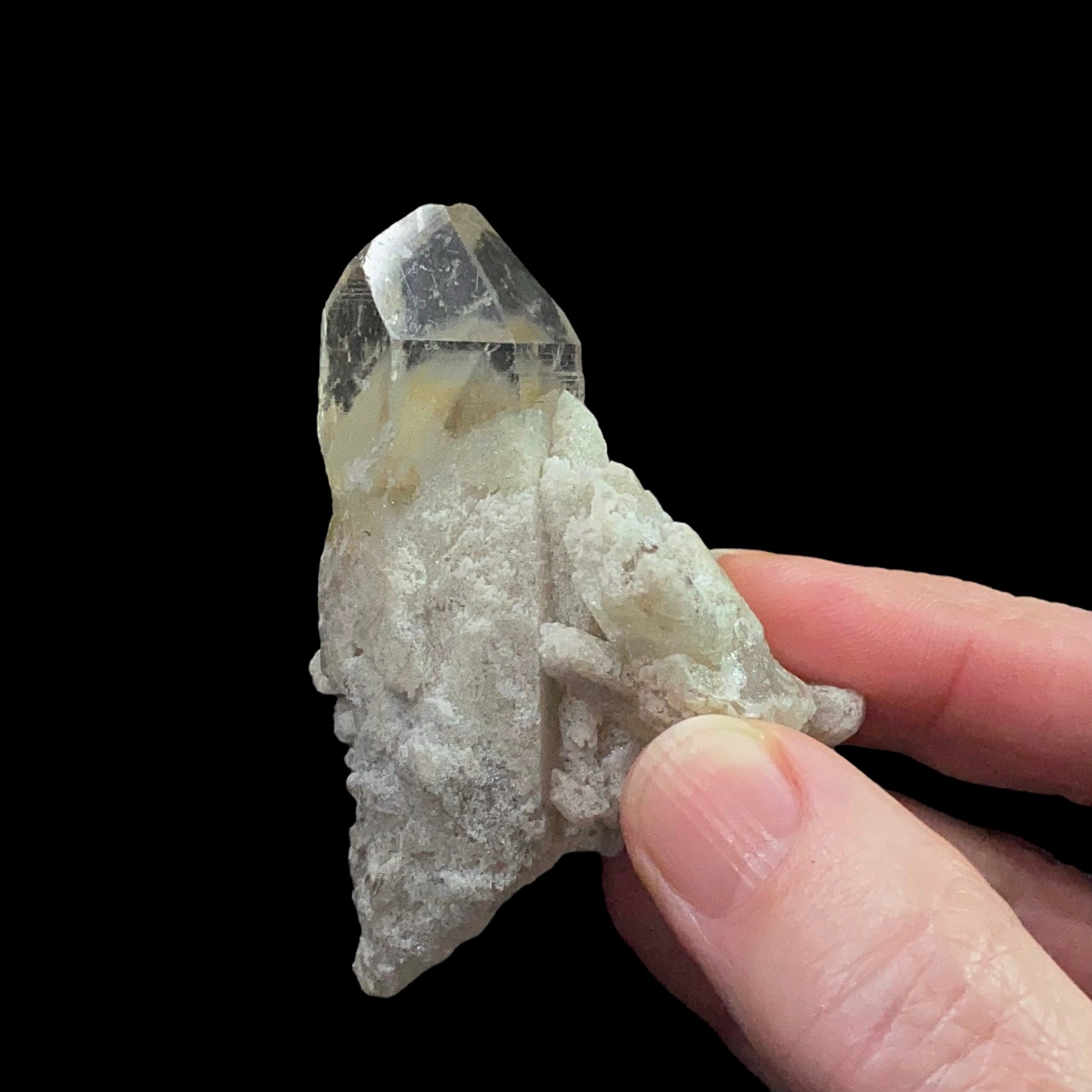 Clear Himalayan Quartz Crystal Cluster with Phantom