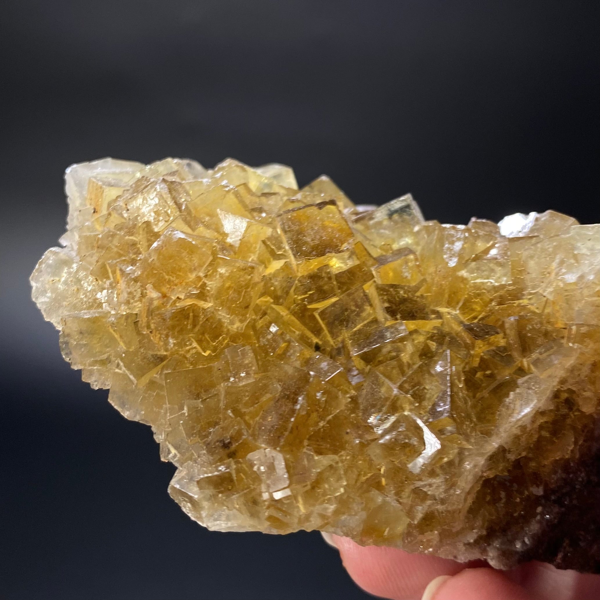 Honey Yellow Moscona Fluorite Cluster