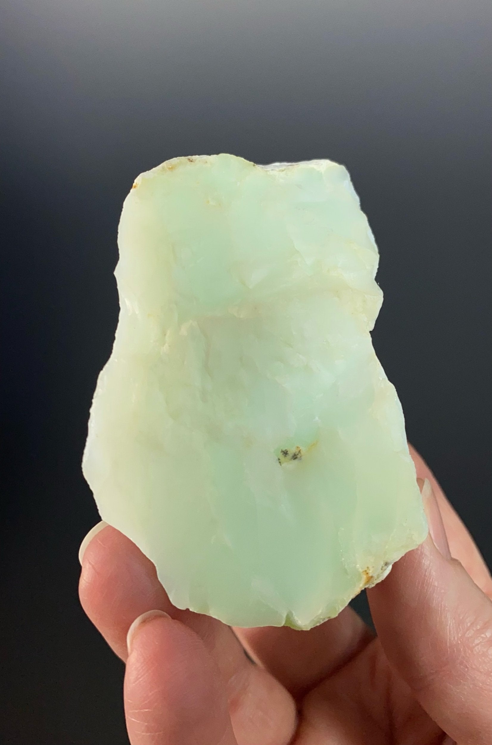 Green Chrysopal, Common Opal Rough Specimen with Kaolinite