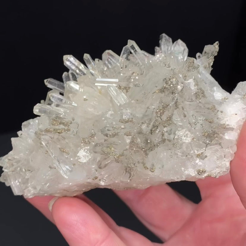 Water Clear Quartz Cluster with Marcasite, Trepca Mines, Kosovo