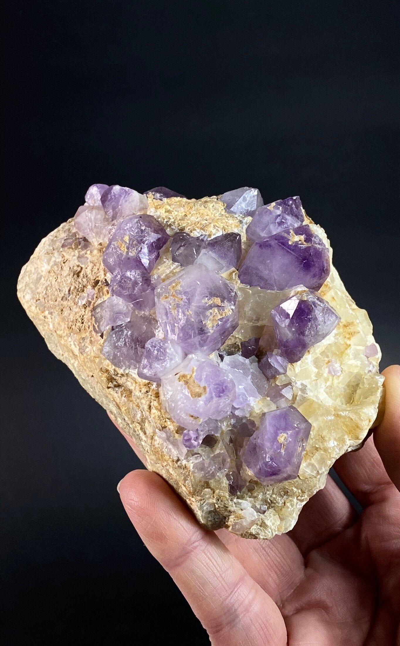 Amethyst Crystals on Matrix from Bamyan, Afghanistan