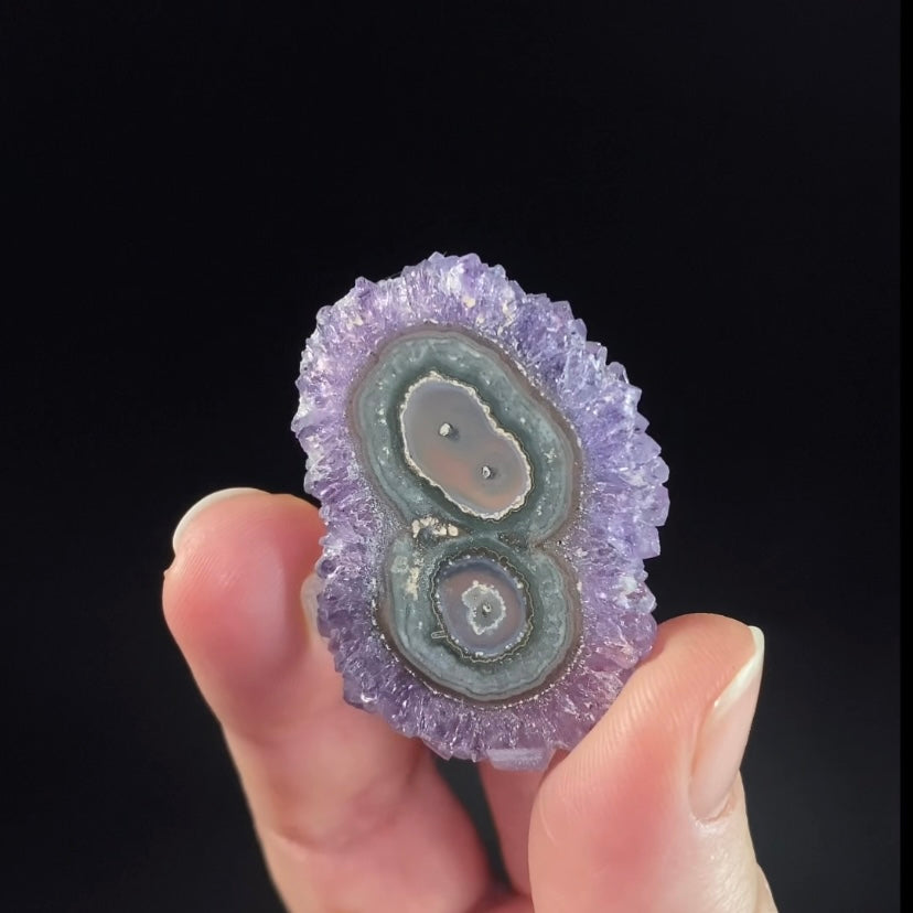 Amethyst Stalactite Slice from Artigas, Uruguay