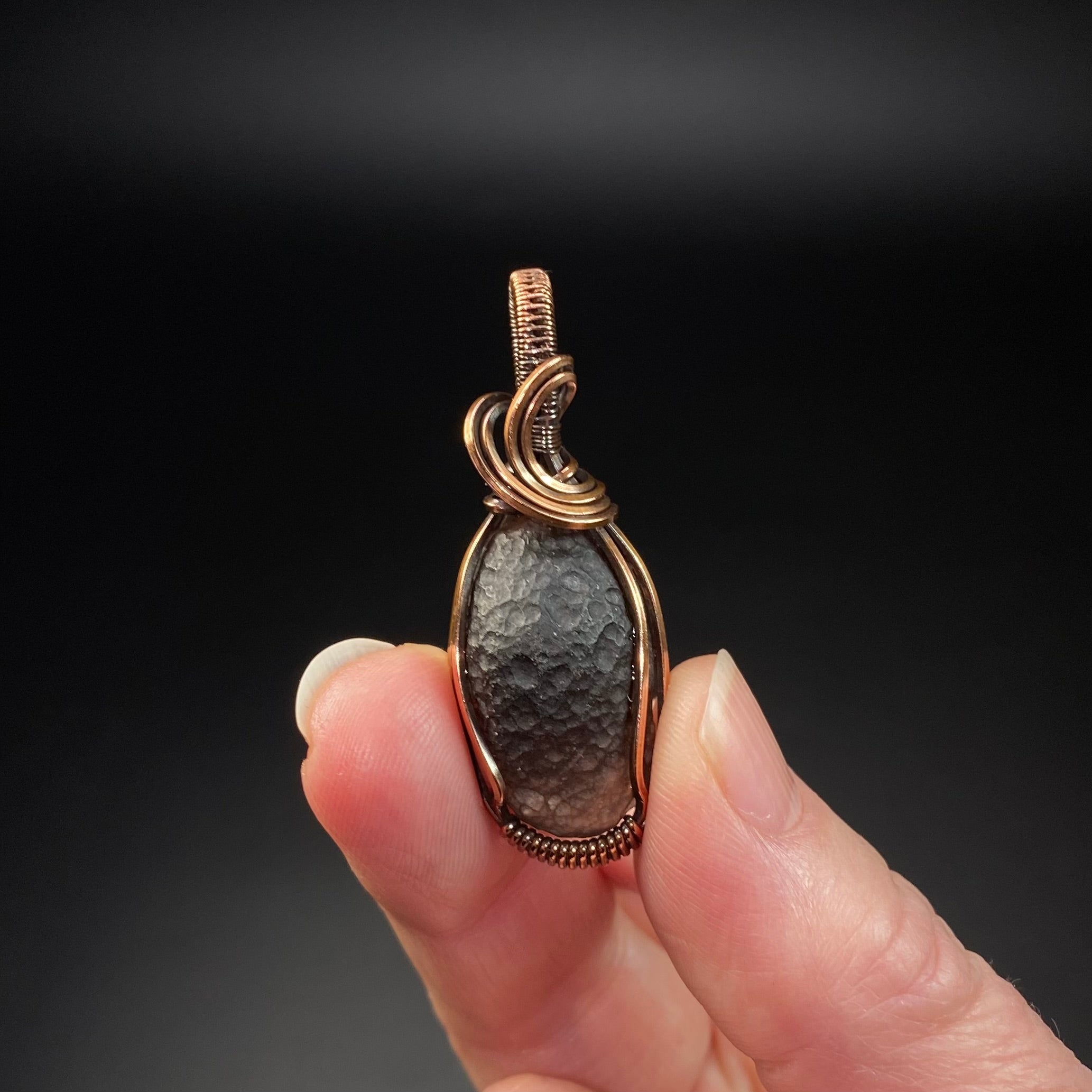 Saffordite Centimani and Copper Wire Wrapped Pendant