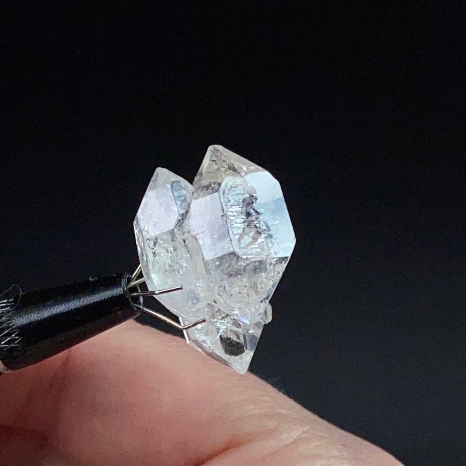 Double Terminated Diamond Style Quartz Crystal Cluster