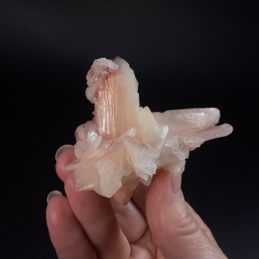 Peach and Red Hematite Stilbite Cluster, Maharashtra, India