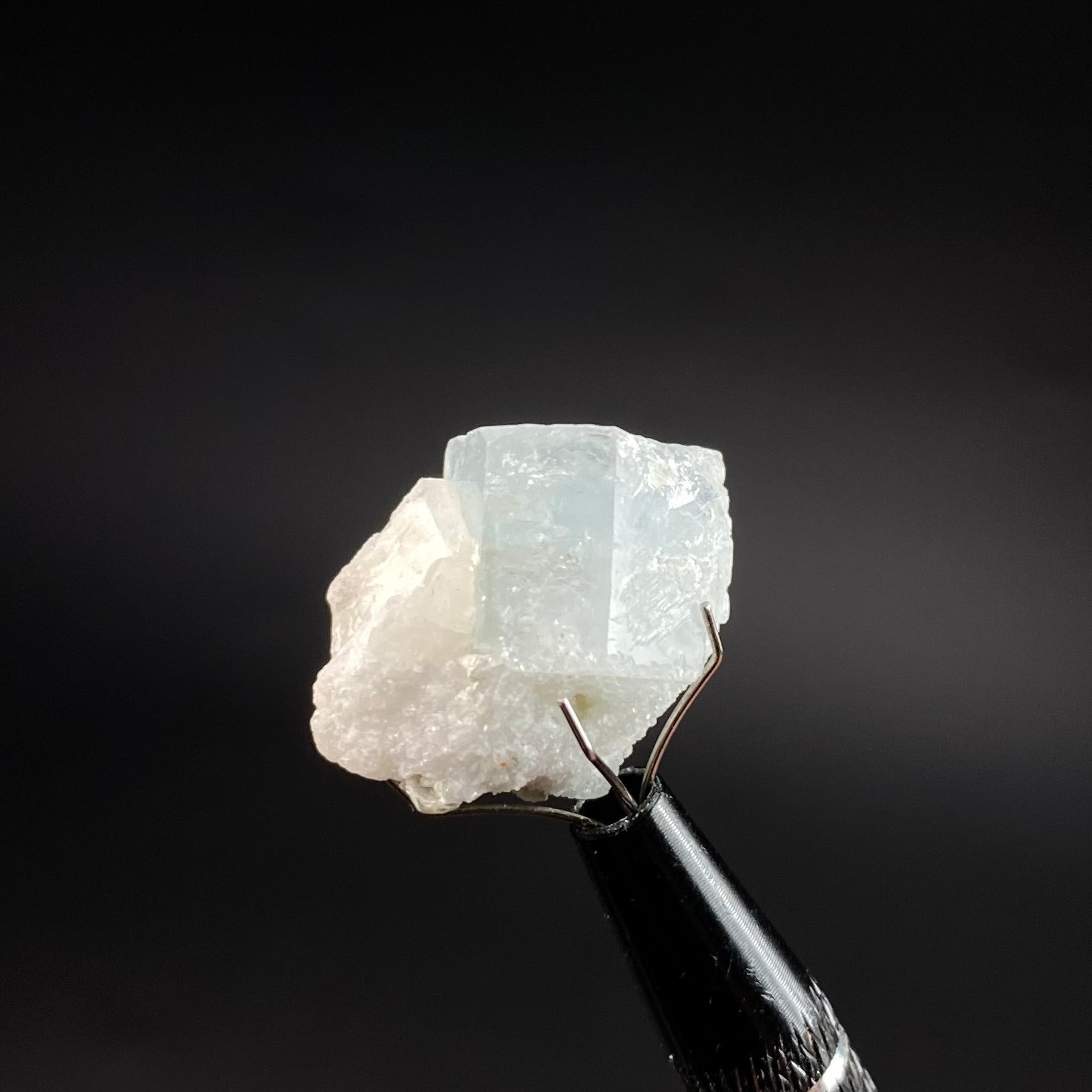 Terminated Aquamarine Crystal with Quartz Shigar Valley, Pakistan