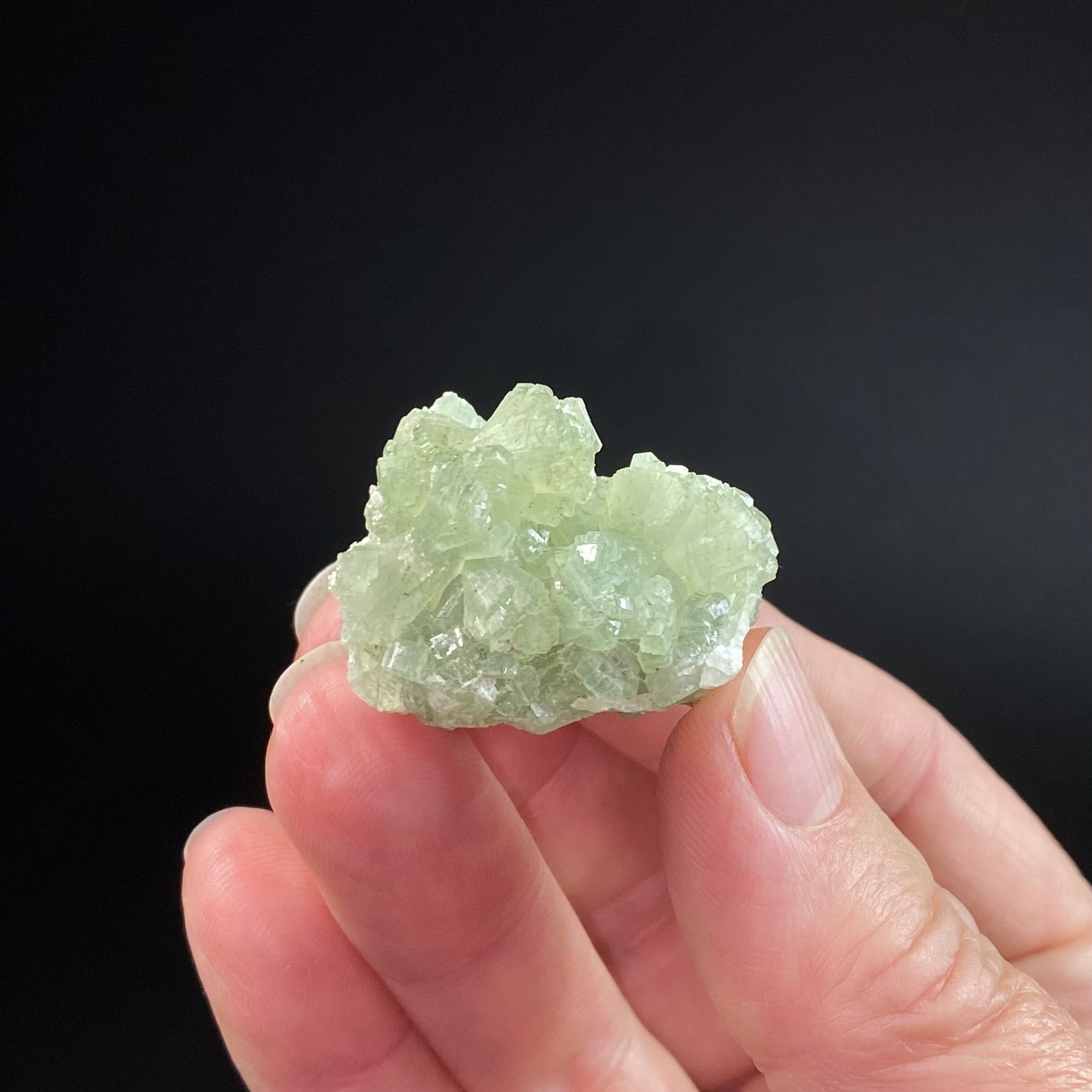 Mint Green Prehnite Cluster