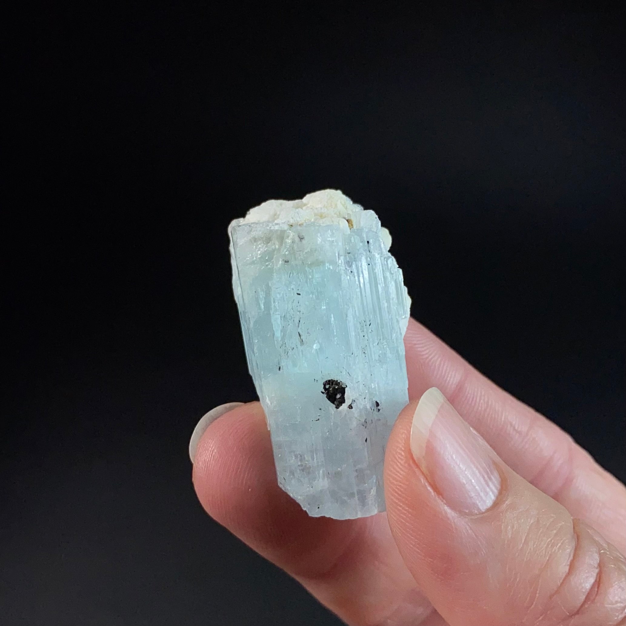 Aquamarine Crystal with Feldspar Shigar Valley, Pakistan