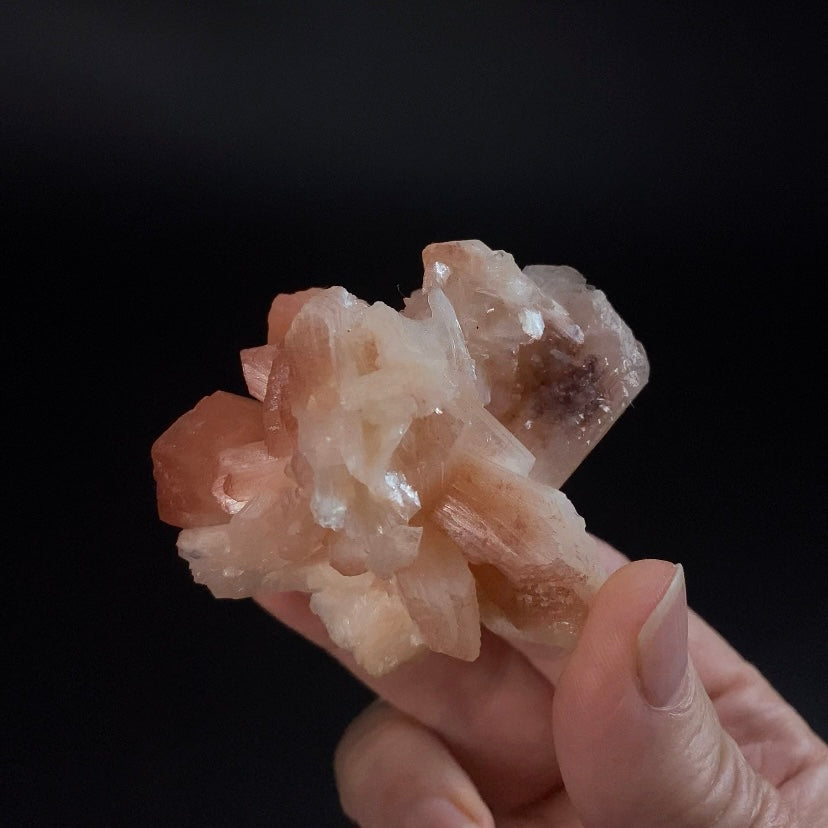 Peach and Red Hematite Stilbite Cluster, Maharashtra, India