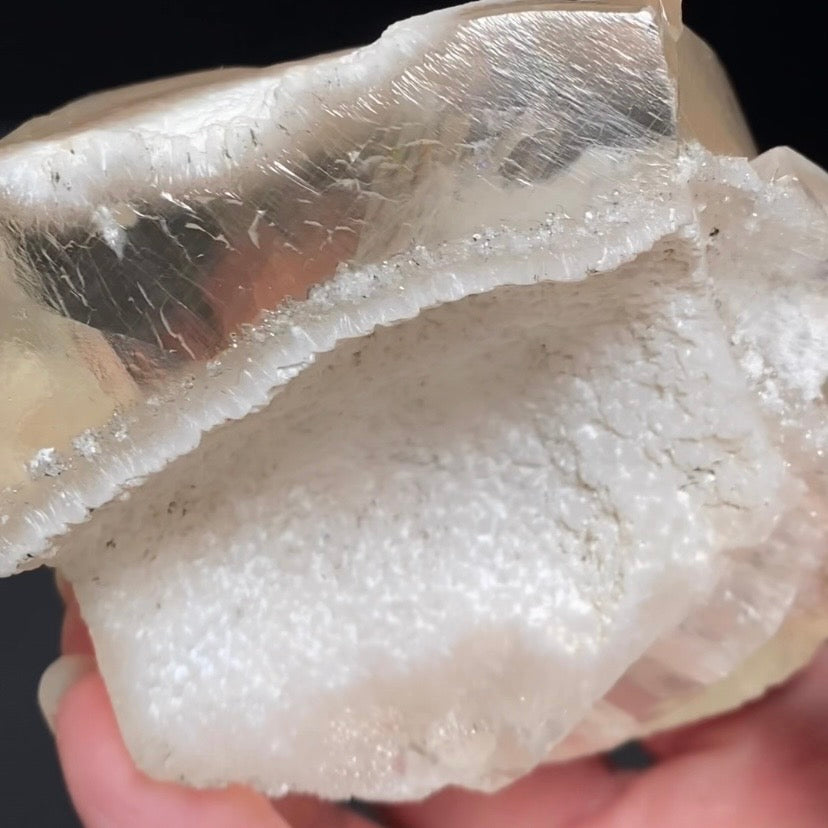 Translucent Golden Optical Calcite Crystal with Rainbows and Record Keepers - Natural Crystals