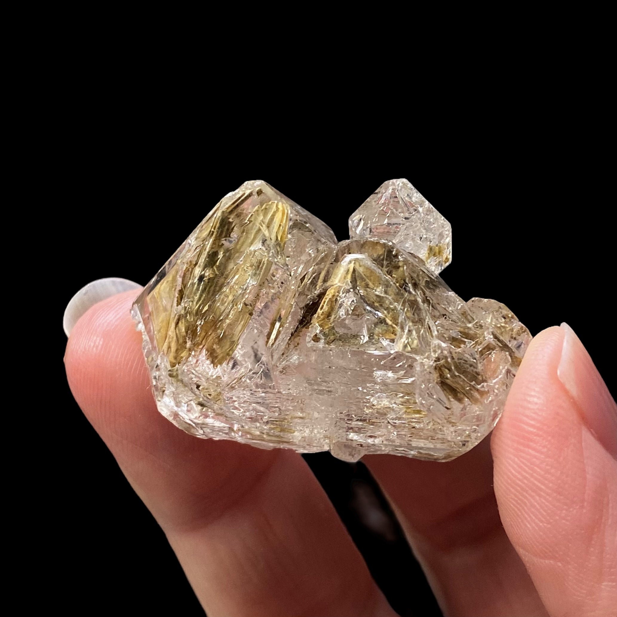 Twin Fenster Quartz Crystal Cluster with Fluorescent Inclusions