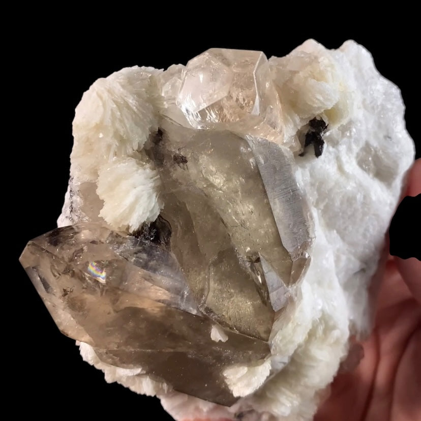 Topaz Crystal with Smoky Quartz & Cleavelandite from Shigar Valley, Gilgit-Baltistan, Pakistan