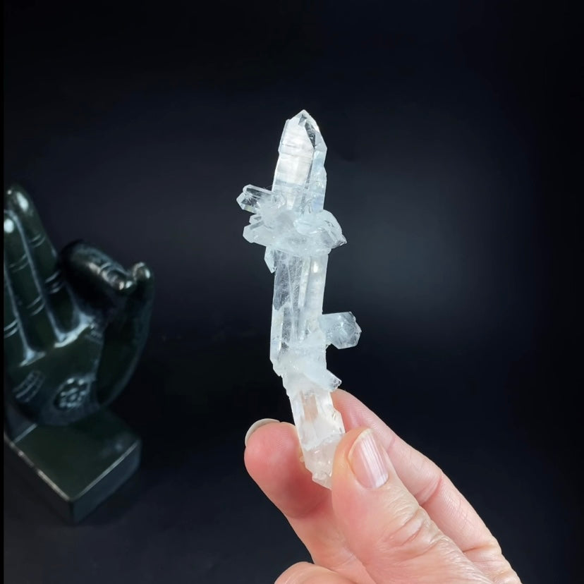Faden Quartz Crystal Cluster with Natural Bend