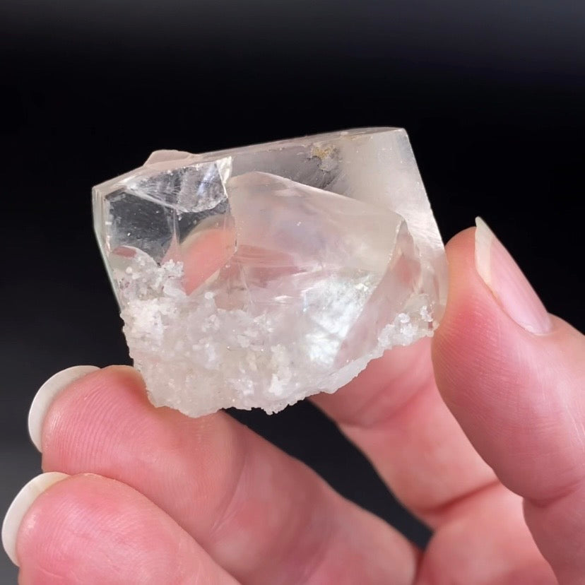 Light Golden Calcite Crystal Cluster with Raised Record Keepers