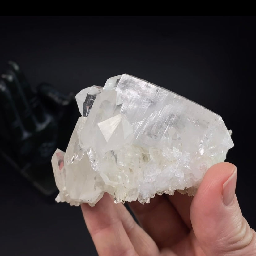 Tabular Faden Quartz & Prismatic Quartz Crystal Cluster