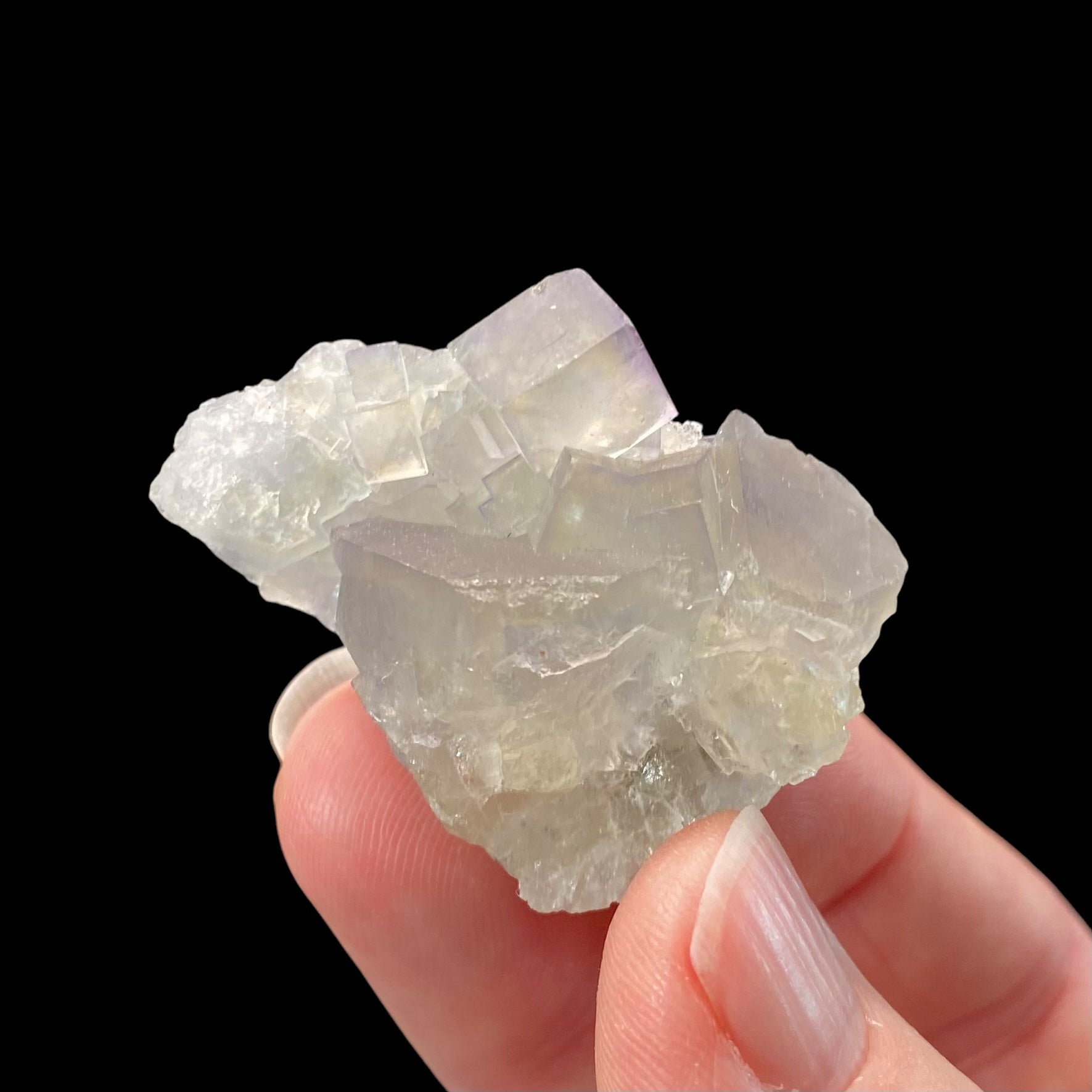 Lavender and Pale Green Fluorite Cluster