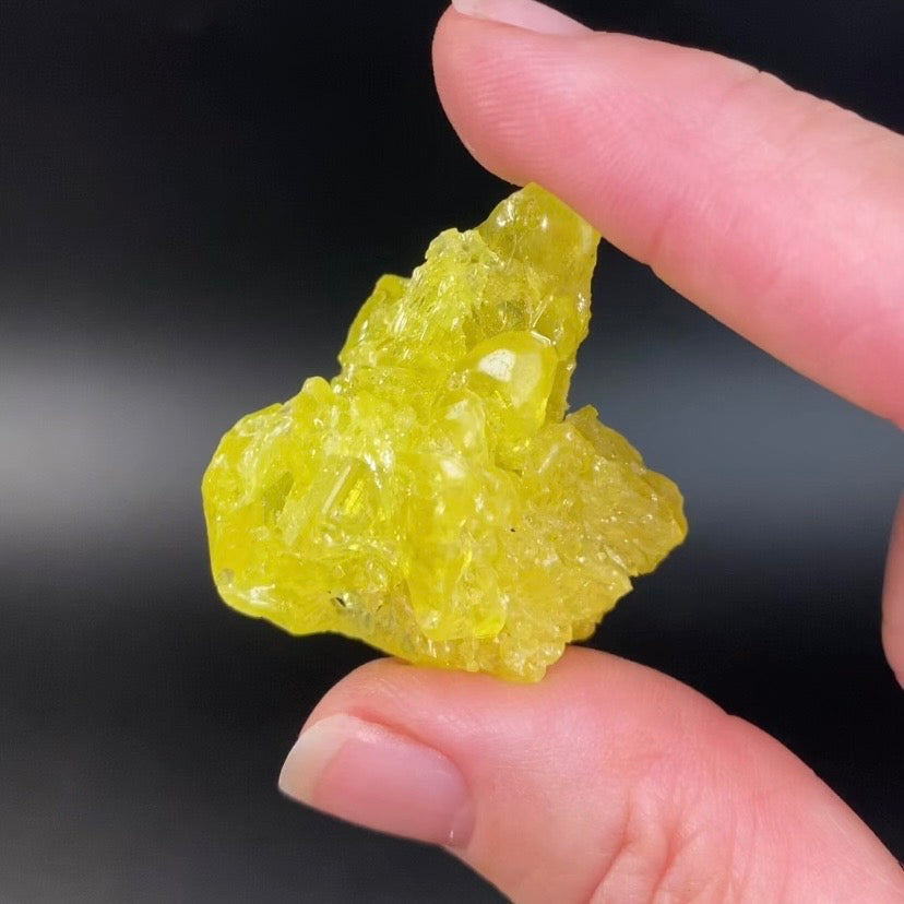 Natural Skeletal Sulfur Crystal, El Desierto Mine, Bolivia