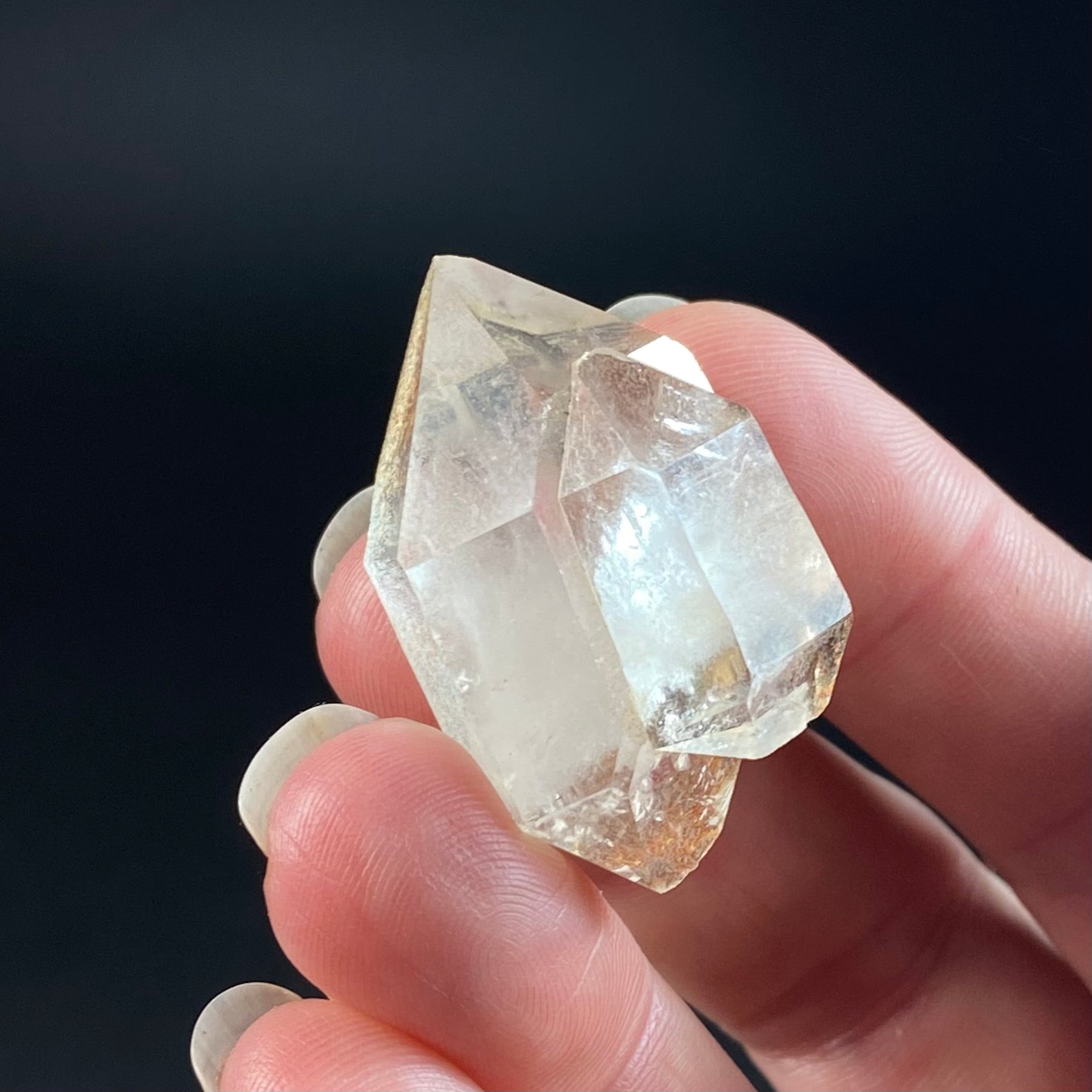 Double Terminated Twin Quartz Crystal Cluster