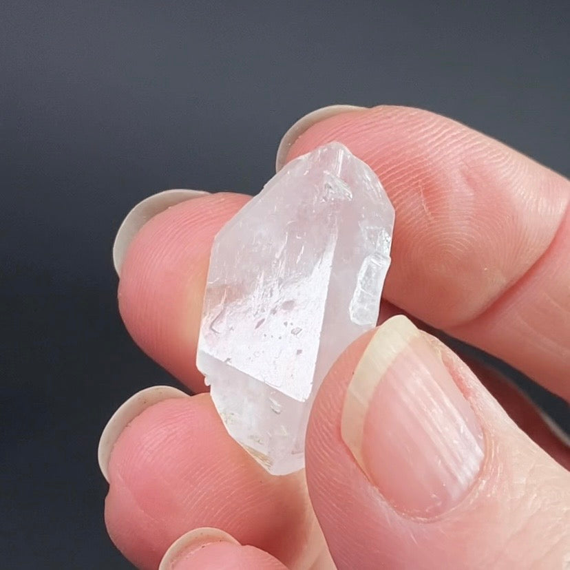Double Terminated Diamond Quartz Crystal with Record Keepers