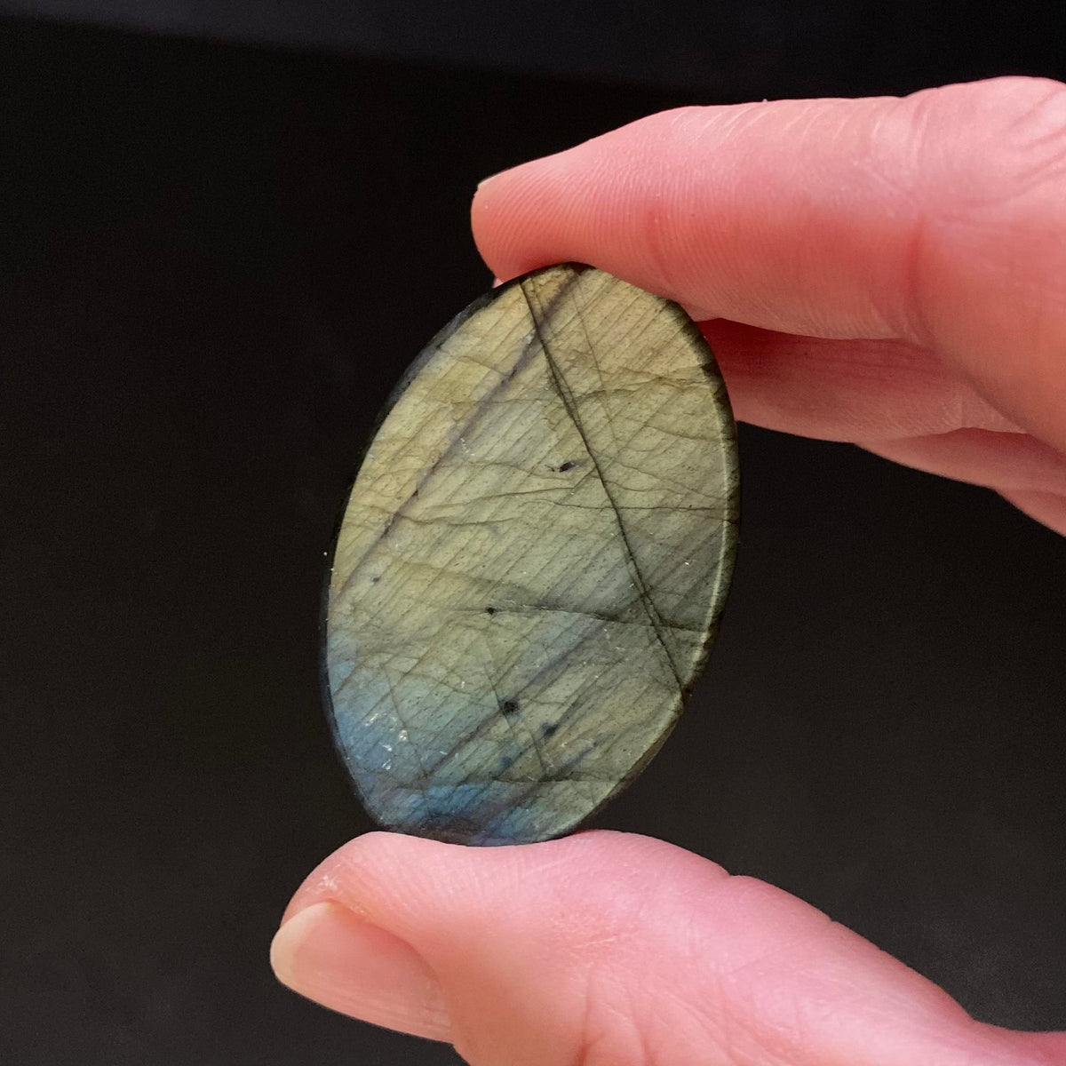 Blue Flash Labradorite Oval Shaped Cabochon