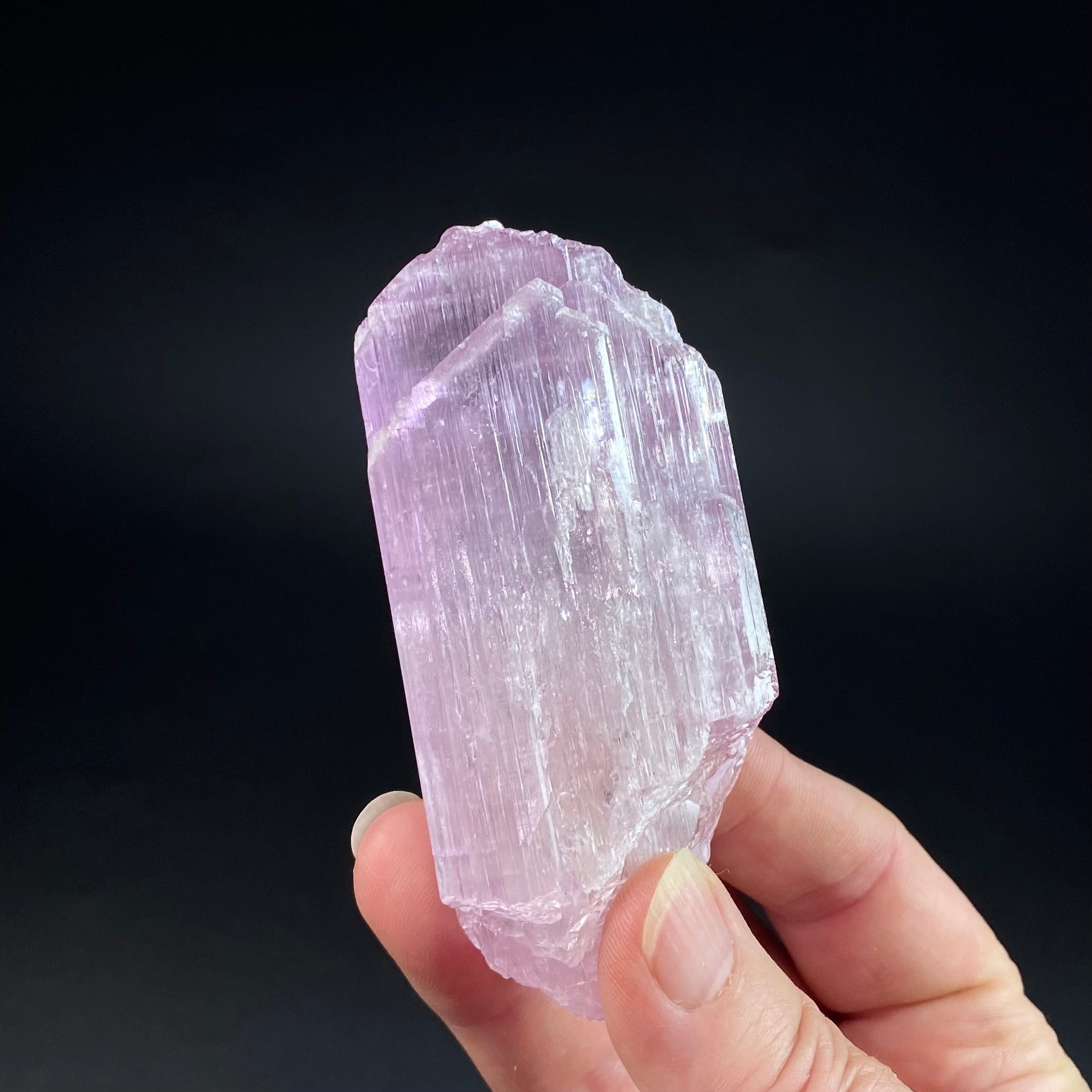 Large Pink Kunzite Spodumene Crystal, Fluorescent