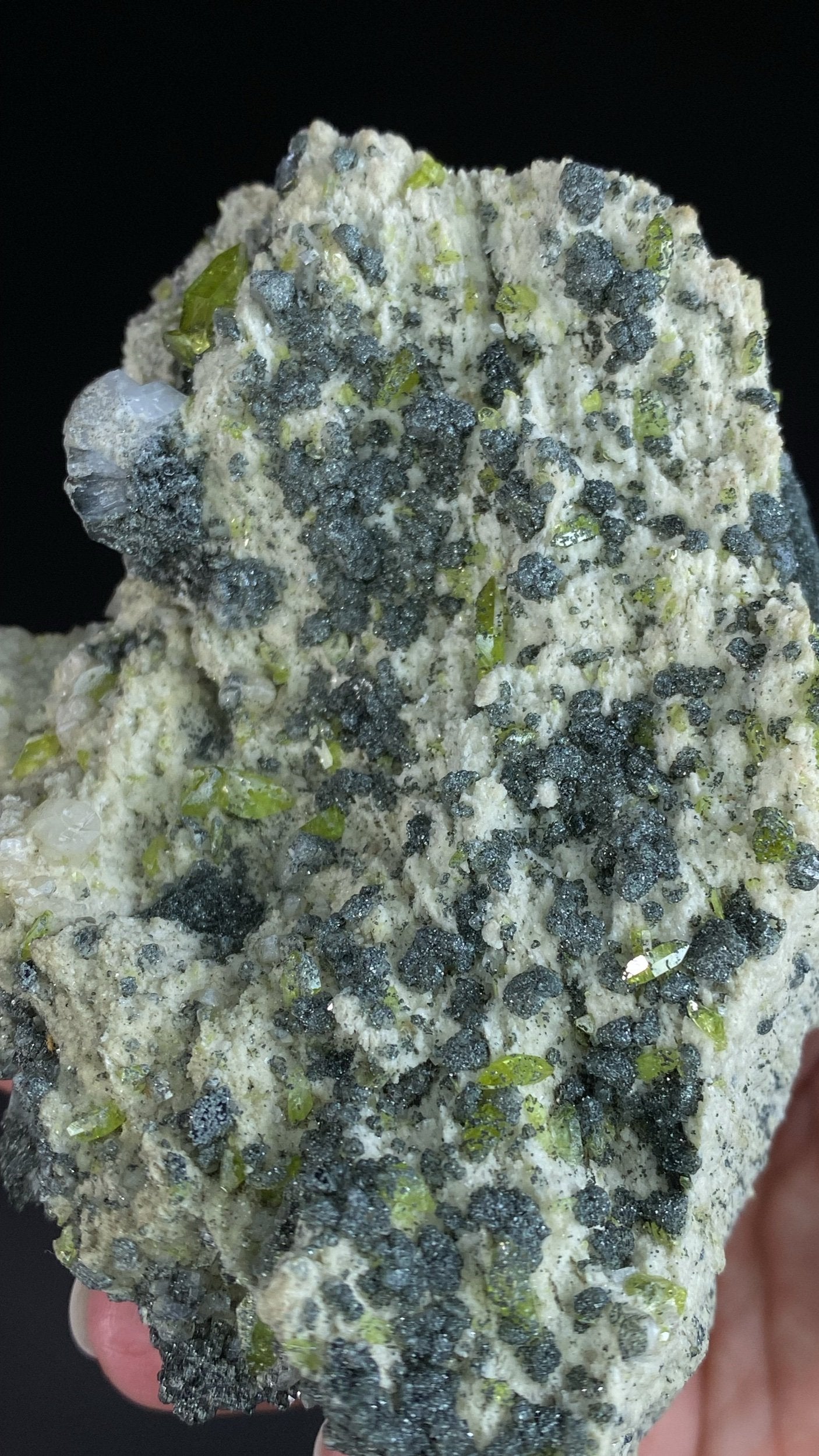 Titanite Sphene Crystals and Colusite on Matrix